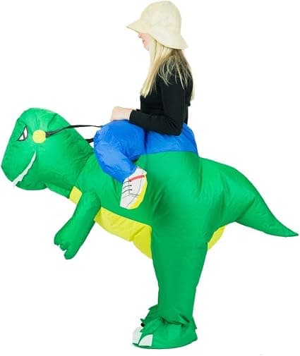 Oppusteligt dinosaurkostume til børn (unisex)