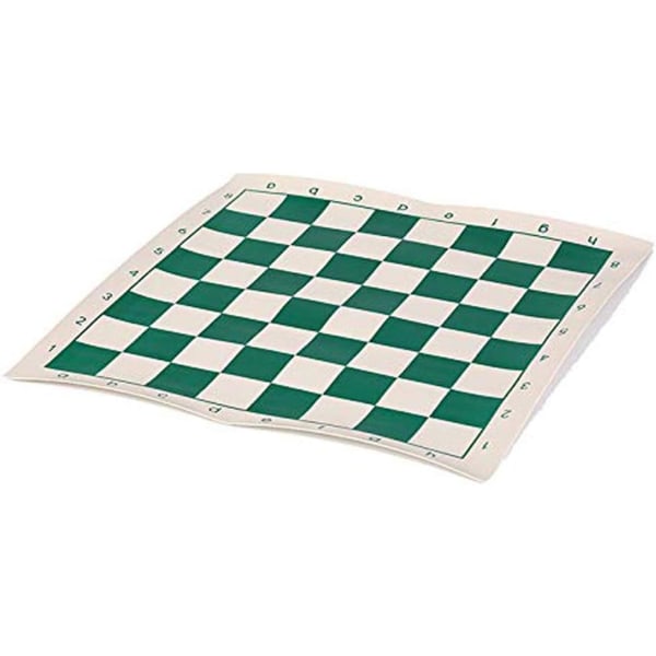 Grøn - Konkurrence skakmåtte, syntetisk læder rullebræt, let og skridsikker, skakmåtte til børn og voksne (størrelse: 43*43cm).