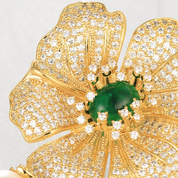Chrysoprase Corsage Brosche