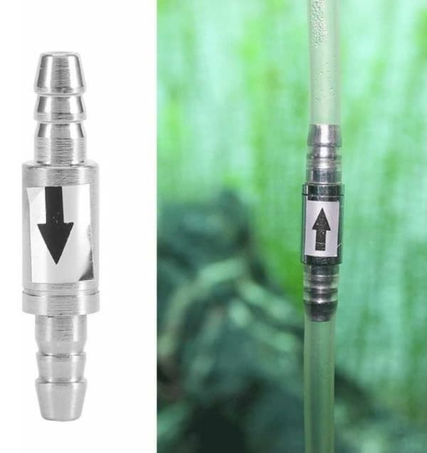 Rustfritt stål anti-korrosjon og holdbar CO2 sjekkventil for CO2-system akvarium CO2-diffusor akvarium og luft