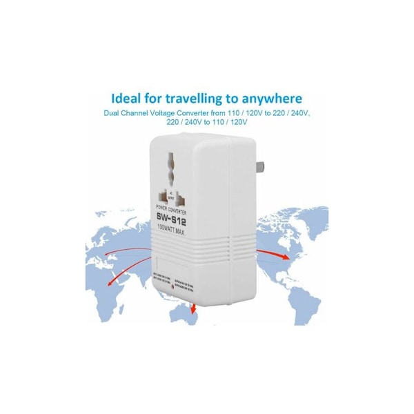 Kanada Matkavirtamuunnin Adapteri Universaali Matka 100W 110V/120V 220V/240V TRANSFOREUR DE TRABL EFFER AND COMPLETE