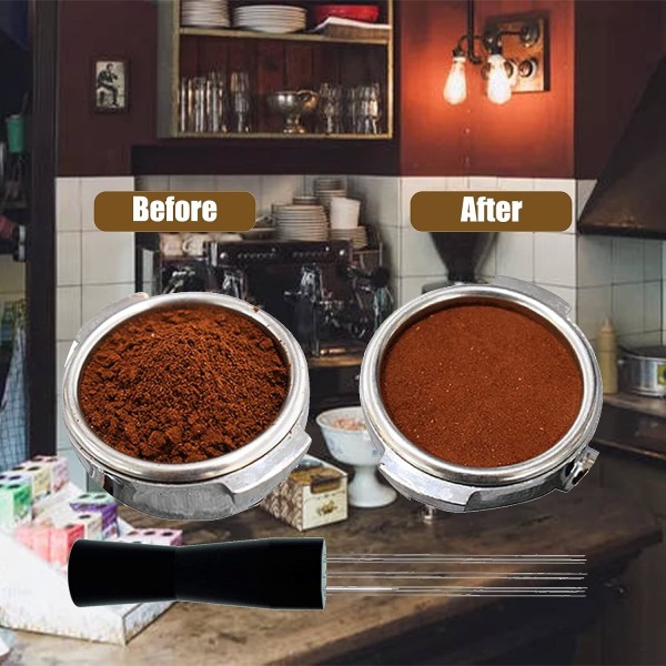 2 stycken kaffekvarn Espresso Agitator Dispenser Malet Kaffeomrörare Kaffe Mixer Agitator Verktyg Espresso Dispenser Verktyg Levereras med rengöringsborste