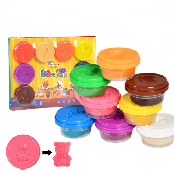 Gör-det-själv-plastlinan är färgstark och giftfri, lämplig för barn över 2 år (8 färger)