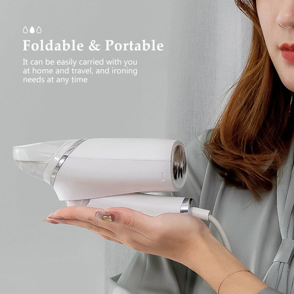 Foldbar bærbar dampstrygejern med vandtank adskilt fra 120 ml mini mini rejsestrygejern til tøj i strygestof til at hænge eliminering af let s