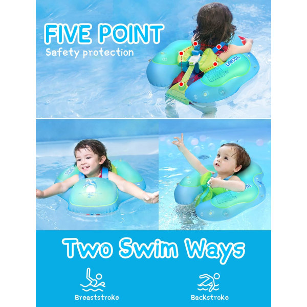 Bebe Baby Swim Ring Bouee Piscine Enfant New Baby Buoy 3-36 kuukauden ikäisille (XL)