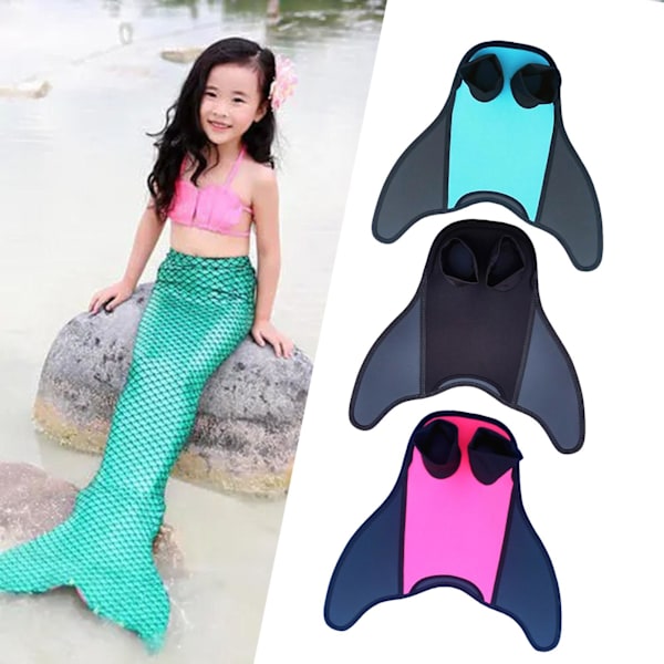 1 st Mermaid Fin Fins Bär Lätt Mermaid Tail Snug Fit Monofin Återanvändbar Strand Simma Fenor (Vuxna) Blå