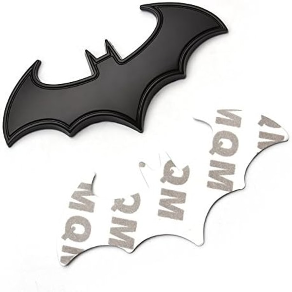 3D Musta Batman Bat Korkealaatuinen ruostumattomasta teräksestä valmistettu auton tunnusmerkki