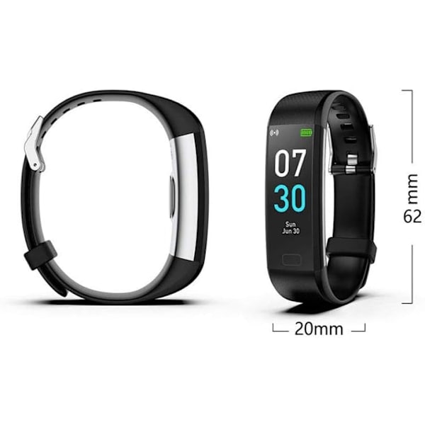 Fitness tracker, vattentät aktivitetsur, smart armband med stegräknare, sömnur, kaloriräknare, fitness tracker (röd)
