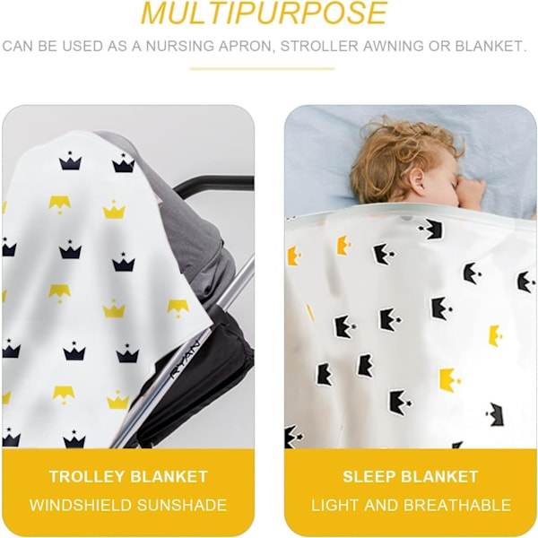 1 Pack Baby Amningsöverdrag Amningsförkläde Bomull Andningsbar Justerbara Remmar Fullständig Sekretesskydd