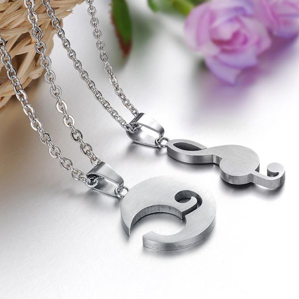 Yaadannoo muuziqaa puzzle sibiilaa hin goggogne dhiiraa fi dubartoota walsimsiisuu set pendant necklace