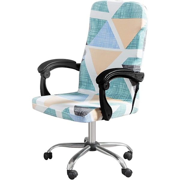Kontorsstolsöverdrag (M) Universell stretch mikrofiber tvättbar stolsöverdrag kontor stretch fåtöljöverdrag bekväm chefsstol