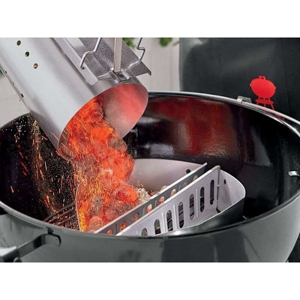 Kullkurver for Weber 7403, One Touch, Master Touch og alle andre 47 57 67 cm kullgriller, Kullkurv for Direkte og Indirekte Varme, Sett med 2