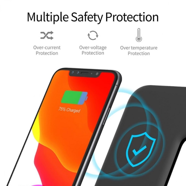 Egnet til Apple tre-i-én-oplader kontor lodret tre-i-én trådløs opladning PD15W trådløs hurtigopladning