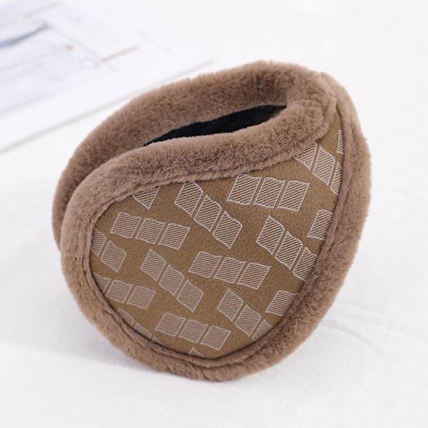 4 st öronvärmare för män och kvinnor Klassiska fleece unisex vintervarma öronmuffar（Dekor）