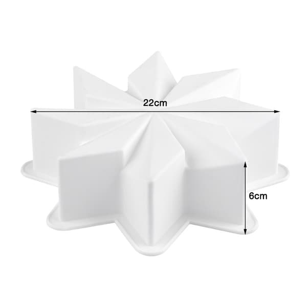 Åttekant silikon kakeform (hvit), kakeform, non-stick hurtigutløsning, bakeform for mousse kaker