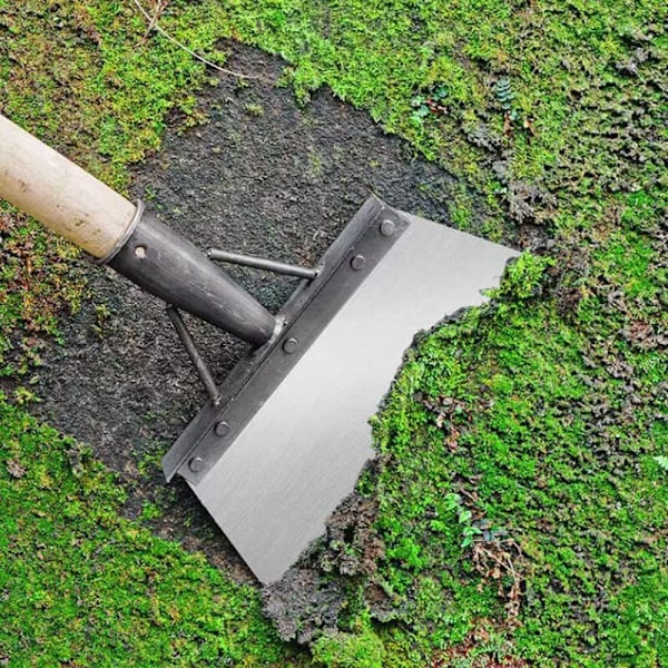 Multifunktionell trädgårdsskötsel spade platt spade, rostfritt stål rengöringsspade för landskapsarkitektur ogräs plantering trädgårdsskrapa spade gård Wee