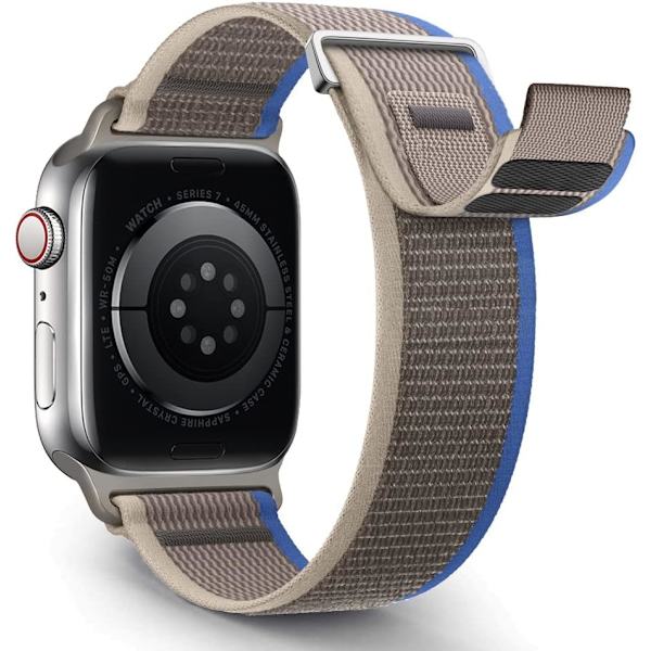Sininen harmaa Trail Loop -hihna, yhteensopiva Apple Watch Ultra 41/40/38 mm:n kanssa, vaihtohihna yhteensopiva iWatch Series 8/7/6/5/4/3/2:n kanssa