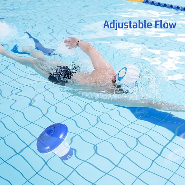 2 stk. flydende diffusere til swimmingpools og boblebade, flydende klordispenser til klortilsætning