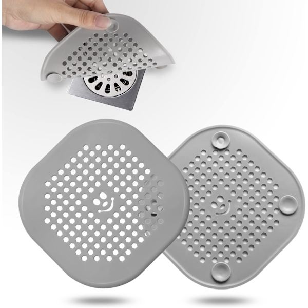 2-pack avloppsskydd i silikon, hållbart avloppsskydd för dusch och handfat