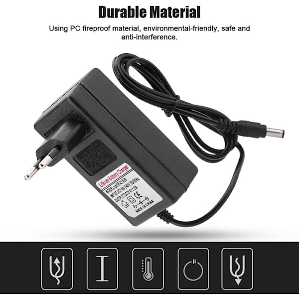 AC 100-240V DC 21V 2A Sikker Opladnings Strømadapter til Lithium-ion Batteri EU Stik Udskiftning