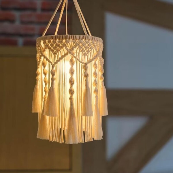 Boho lampeskærm Hængende Boho Pendel Lampe til stikkontakt Boheme hængelamper