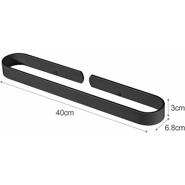 Håndkleholder 40cm Selvklebende Håndklestang Ingen Boring Rustfritt Gjest Håndklestang Veggmontert Badehåndklestang Skapmontert Kjøkken Tilbehør for Bad