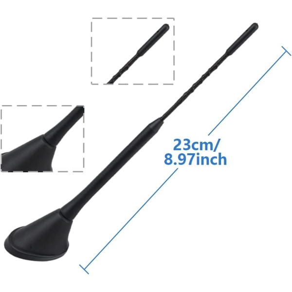 Dab Dab+ Bilradioantenn FM/AM Radioantenn Biltakantennförstärkare Adapter SMB till DIN med RG174 5M 16,4ft Kabel