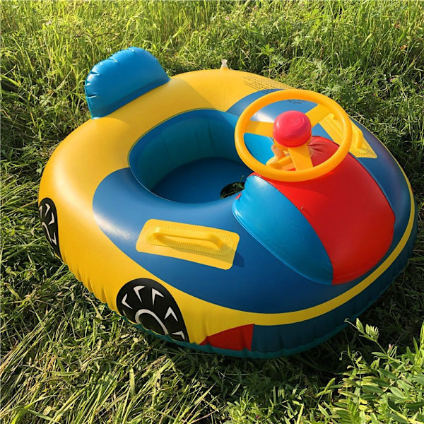 Tjock motorbåt (lämplig för mindre än 30 kg) Bil Baby Simring, Poolstol med solskydd, Flytande Simring Pool Baby Boj, Uppblåsbar