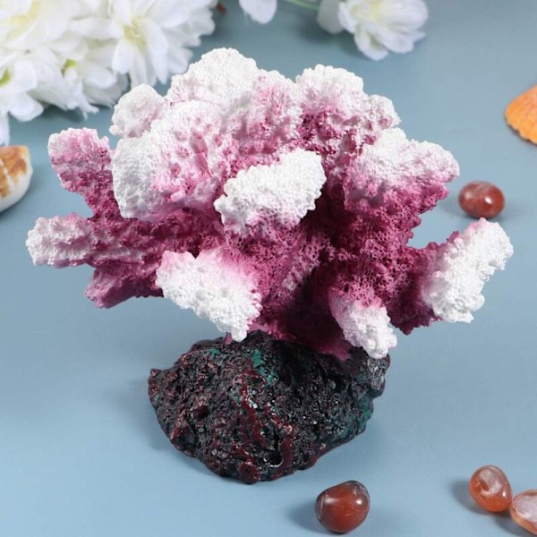 Akvarium Korall Dekorasjoner Resin Kunstige Korallplanter for Fisketank Sand Mikro Terrarium Landskapsarbeid Ornamenter