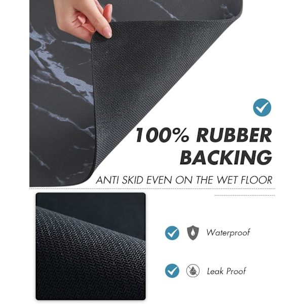 Kaffemat - Skjul Flekker - Gummibakside - Absorberende Oppvaskmatte for Kjøkkenbenk - Kaffe Bar (40cm*50cm)