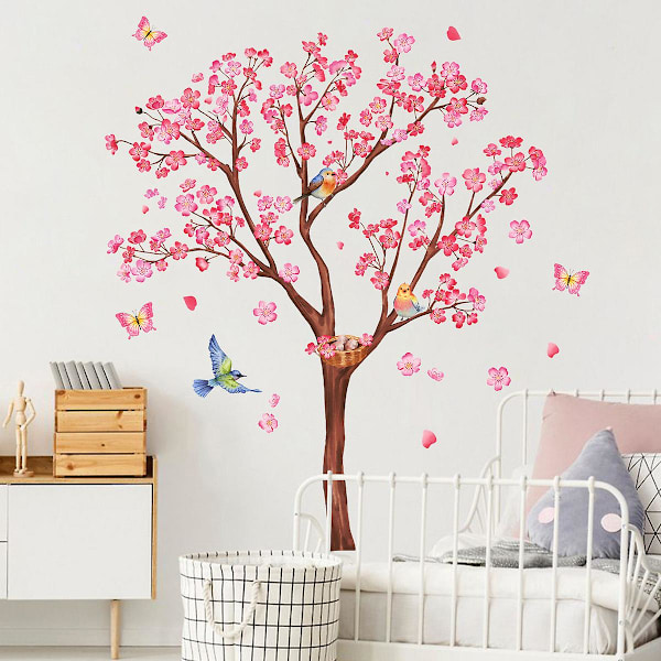 (88*104cm) Väggdekaler Växter Och Blommor Till Den Japanska Stilen Väggdekaler Bakgrund Vägg Dekoration Väggdekaler Självhäftande Väggdekaler