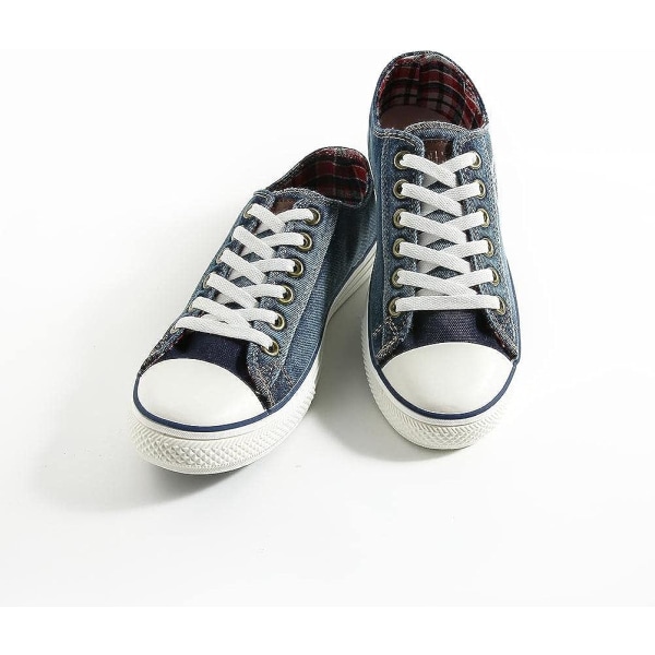 5 par platta skosnören för sneakers (vita), platta skosnören för sneakers - ekonomiska, 8 mm breda