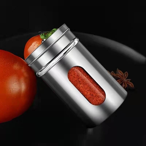 3 kpl maustelaatikoita kääntyvällä kannella, ruostumattomasta teräksestä valmistettu maustepullo, Spice Pot Epices Kitchen, maustepurkit teelle, suolalle ja pippurille