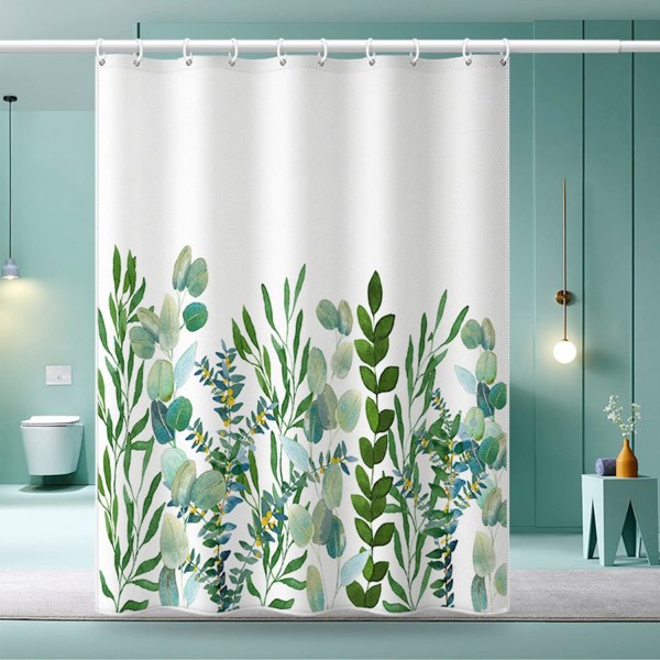 Mugresistent bruseforhæng 180x200cm, maskinvaskbart stof bruseforhæng rustfrit, boheme-stil polyester bruseforhæng (180_x_200_cm, Flami