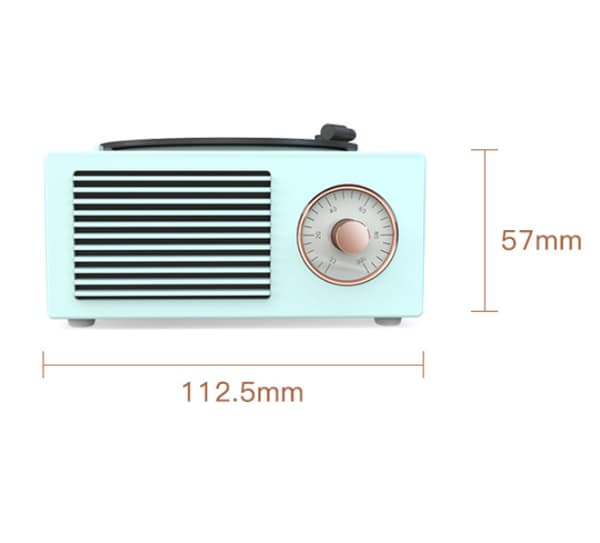 Lille multifunktionel Bluetooth vinylpladespiller trådløs lyd (blå)