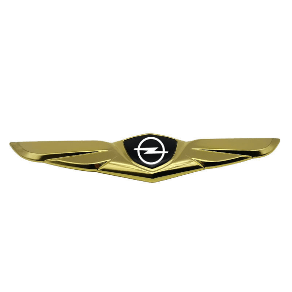 Gælder for Opel forreste badge-klistermærker (1 stk) (guld sort)