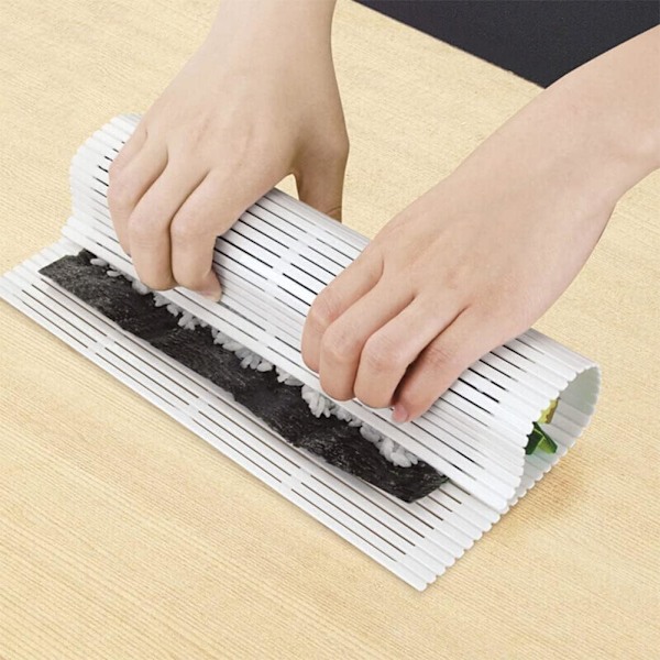 Sushimatta, Sushimatta Rullmatta, Sushi Rulle, Sushi Rullmatta, Rullande Sushimatta, Icke-klibbig Yta, Tvättad, Återanvändbar, PP Plast, Sushi Rulle, 2 Stycken