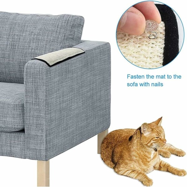 Kattklösmatta, Kattklösmatta, Naturlig Sisal Kattklösträd, Naturlig Sisal Kattklösmatta, för Stolar, Soffor, Säten, Trappor, 40*29