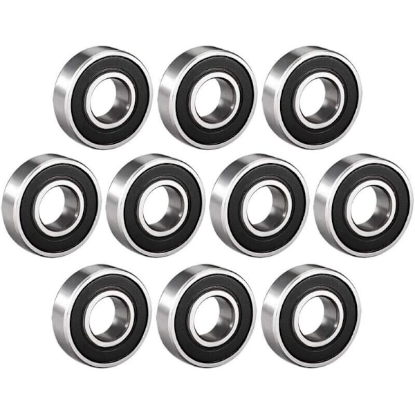 10 stk. Holdbare stålkuglelejer Multi-purpose Holdbare forseglede dybsporede 6001-2RS kuglelejer (12x28x8mm)