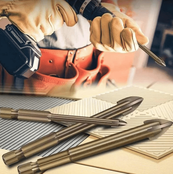 Betterlife Keramisk Glass Tile Drill Bit, Universell Effektiv Boreverktøy, Multifunksjonell Sementert Karbid Kryss Drill Bits, 5 Keramisk Tile Drill B