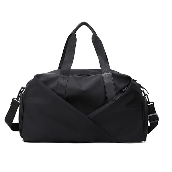 Duffel-laukku, naisten kuntosalilaukku, riippumaton kenkälokero joogakassi, märkä ja kuiva rantakassi (musta)