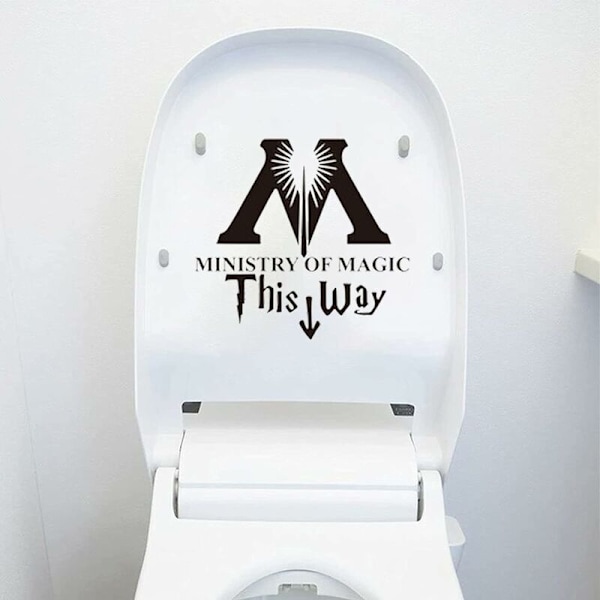 Toalettstickers, DIY Rolig väggdekor för WC, humoristisk väggsticker, Ministry of Magic, Badrum, Salongsdekoration 20x20cm