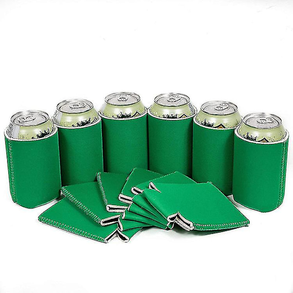 6-pack tomma ölkylhylsor i neopren, gröna