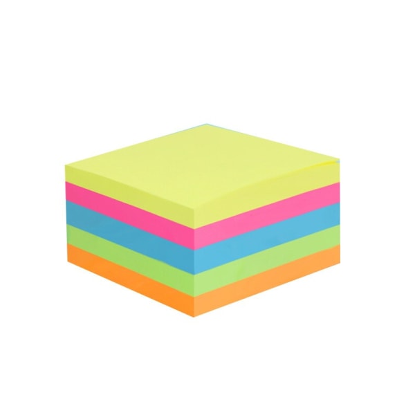 Post-it-lappar 3x3 tum 1-pack 100 färgglada självhäftande block, 100 ark/block, 4 ljusa färger (gul, grön, rosa, blå) för kontorsmaterial, sc