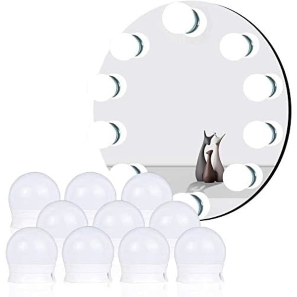 Speillys (speil ikke inkludert), 10 Hollywood-pærer som kan dimmes LED