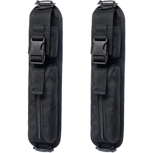 Svart - 2 stycken - Midjeväska Väska Taktisk Väska Militär Väska Multifunktionell Holster för Utomhussporter Vandring