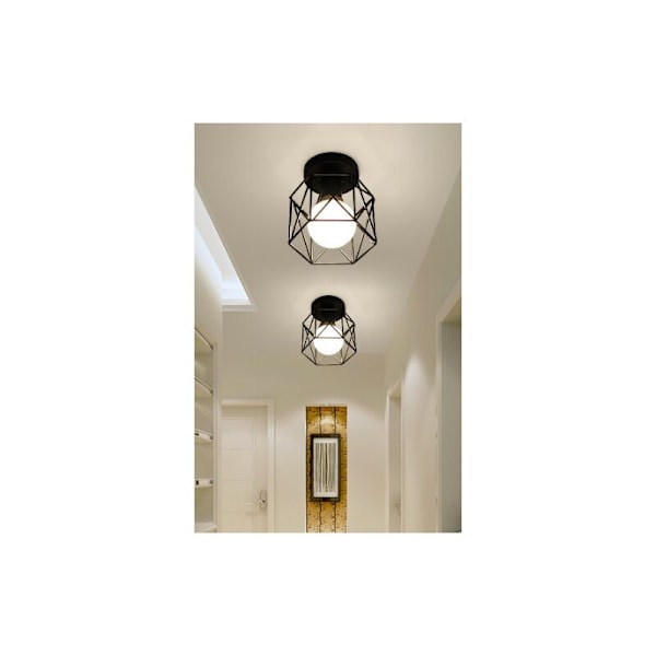 Vägglampa i smidesjärn, lämplig för vardagsrummet, köket, vinden, matsalen, kaféet (utan glödlampa) vitt ljus i sh
