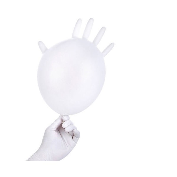 Lätt pudrade latexhandskar (100)
