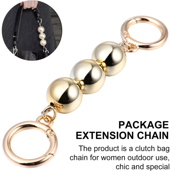 Imitation pearl bag chain extender (guld), purse chain to replace the bag chain