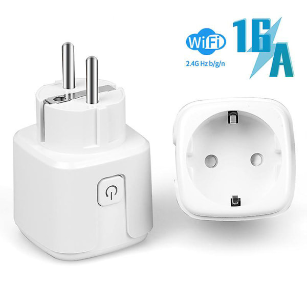 Socket-WIFI stikkontakt europæisk standard 16A med måling WIFI smart stikkontakt CE produktcertificering stikkontakt 3 huller trådløs